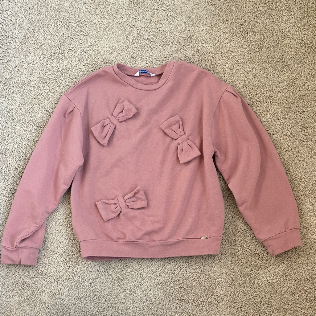 Mayoral Pink Bow-Embellished Sweatshirt, 8